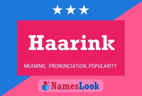 Pôster do nome Haarink