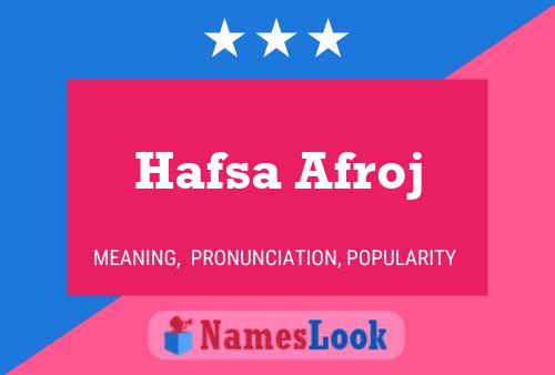 Pôster do nome Hafsa Afroj