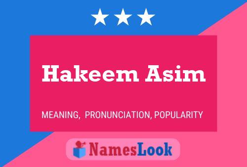 Pôster do nome Hakeem Asim