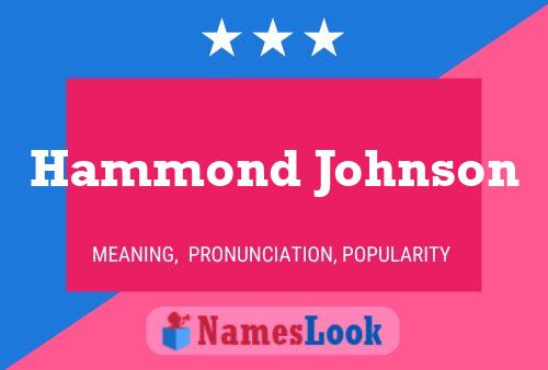 Pôster do nome Hammond Johnson