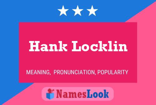 Pôster do nome Hank Locklin