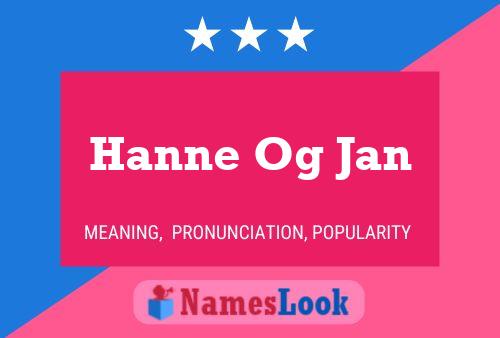 Pôster do nome Hanne Og Jan