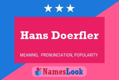 Pôster do nome Hans Doerfler