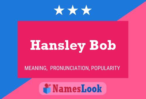 Pôster do nome Hansley Bob