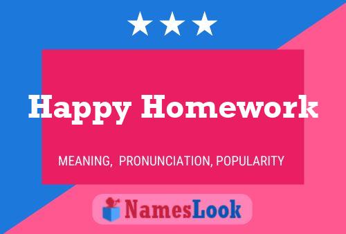 Pôster do nome Happy Homework