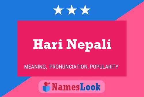 Pôster do nome Hari Nepali