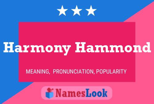 Pôster do nome Harmony Hammond