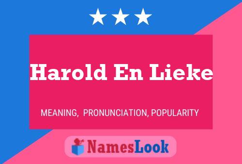 Pôster do nome Harold En Lieke