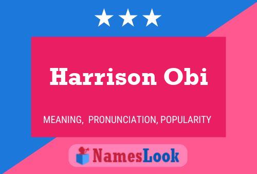 Pôster do nome Harrison Obi