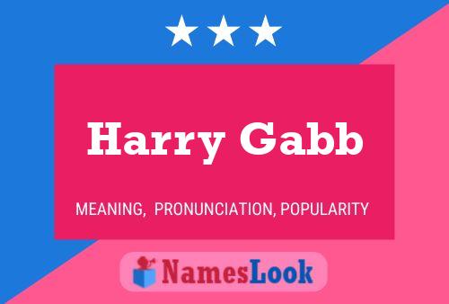 Pôster do nome Harry Gabb