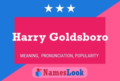 Pôster do nome Harry Goldsboro