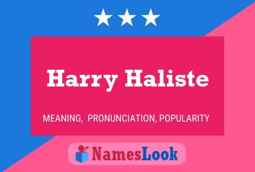 Pôster do nome Harry Haliste