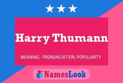 Pôster do nome Harry Thumann