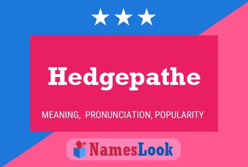 Pôster do nome Hedgepathe