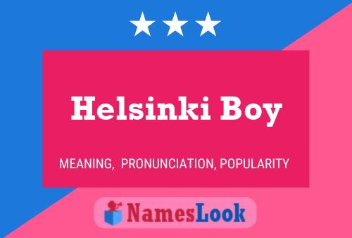 Pôster do nome Helsinki Boy