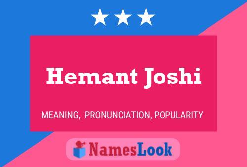 Pôster do nome Hemant Joshi