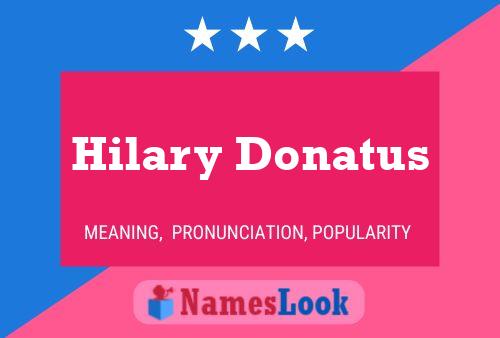 Pôster do nome Hilary Donatus