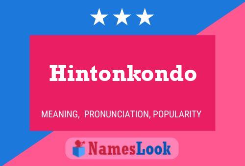 Pôster do nome Hintonkondo