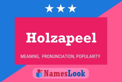 Pôster do nome Holzapeel