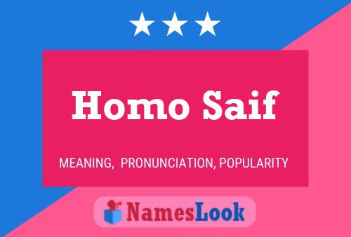 Pôster do nome Homo Saif