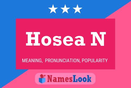 Pôster do nome Hosea N