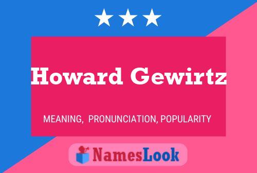 Pôster do nome Howard Gewirtz