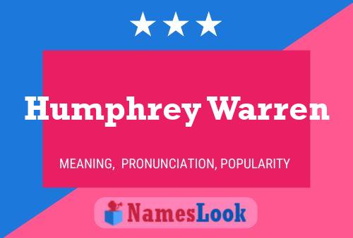 Pôster do nome Humphrey Warren