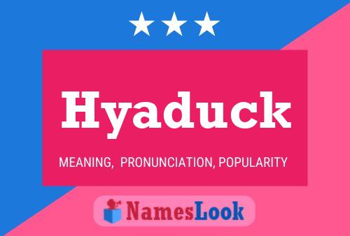 Pôster do nome Hyaduck