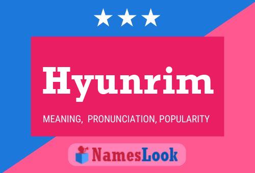 Pôster do nome Hyunrim