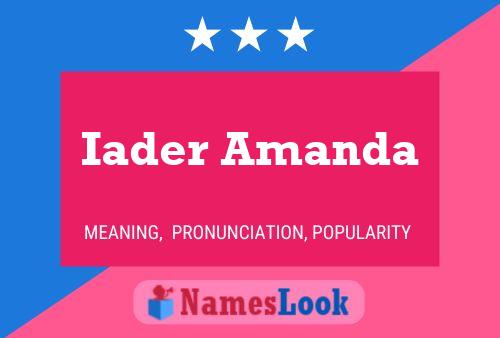 Pôster do nome Iader Amanda