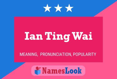 Pôster do nome Ian Ting Wai