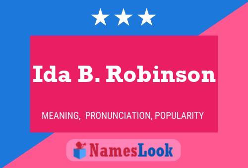 Pôster do nome Ida B. Robinson