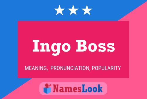 Pôster do nome Ingo Boss