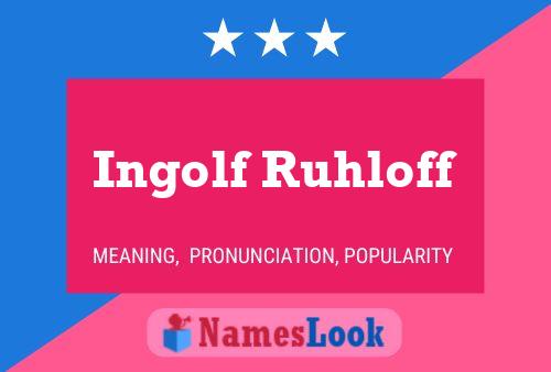 Pôster do nome Ingolf Ruhloff