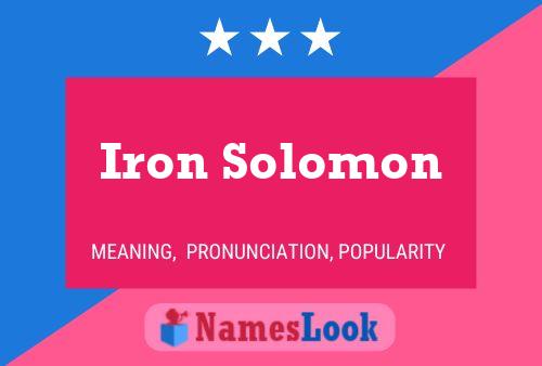 Pôster do nome Iron Solomon