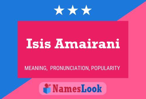 Pôster do nome Isis Amairani