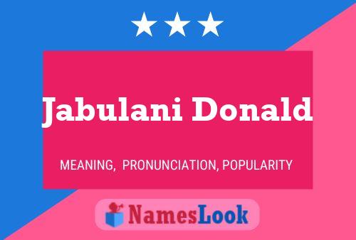 Pôster do nome Jabulani Donald