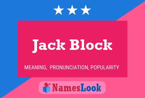 Pôster do nome Jack Block