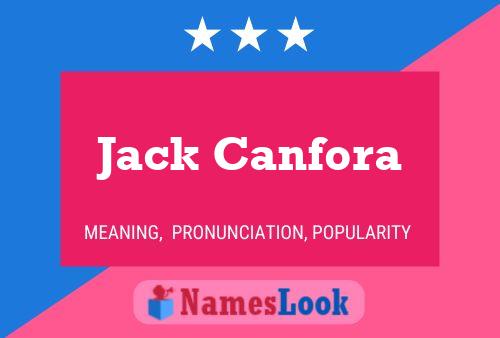 Pôster do nome Jack Canfora