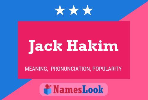 Pôster do nome Jack Hakim