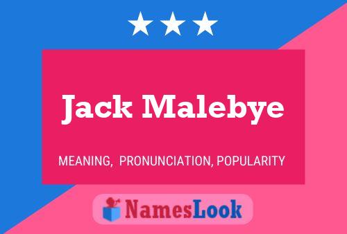 Pôster do nome Jack Malebye