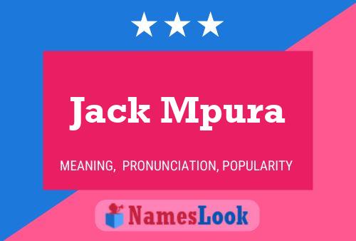 Pôster do nome Jack Mpura