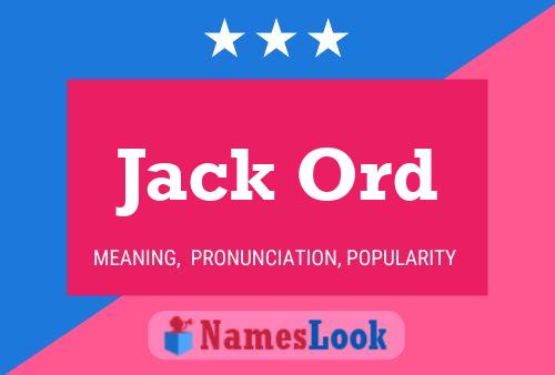 Pôster do nome Jack Ord