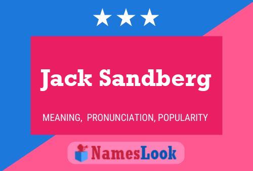 Pôster do nome Jack Sandberg