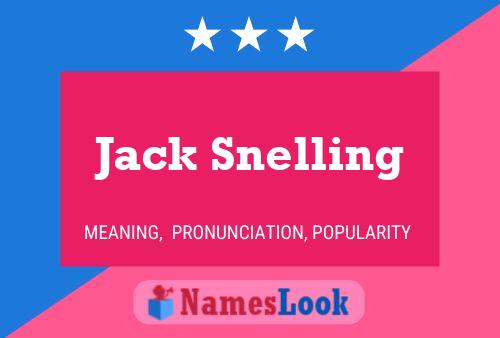 Pôster do nome Jack Snelling