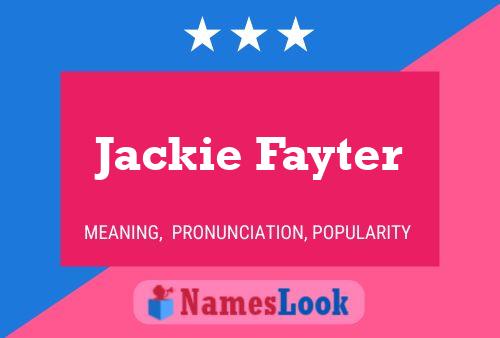 Pôster do nome Jackie Fayter