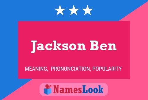 Pôster do nome Jackson Ben