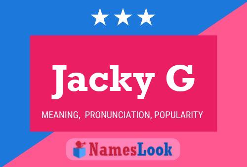 Pôster do nome Jacky G