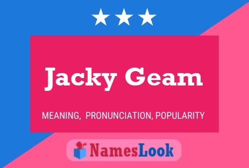 Pôster do nome Jacky Geam