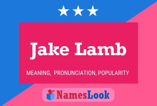 Pôster do nome Jake Lamb